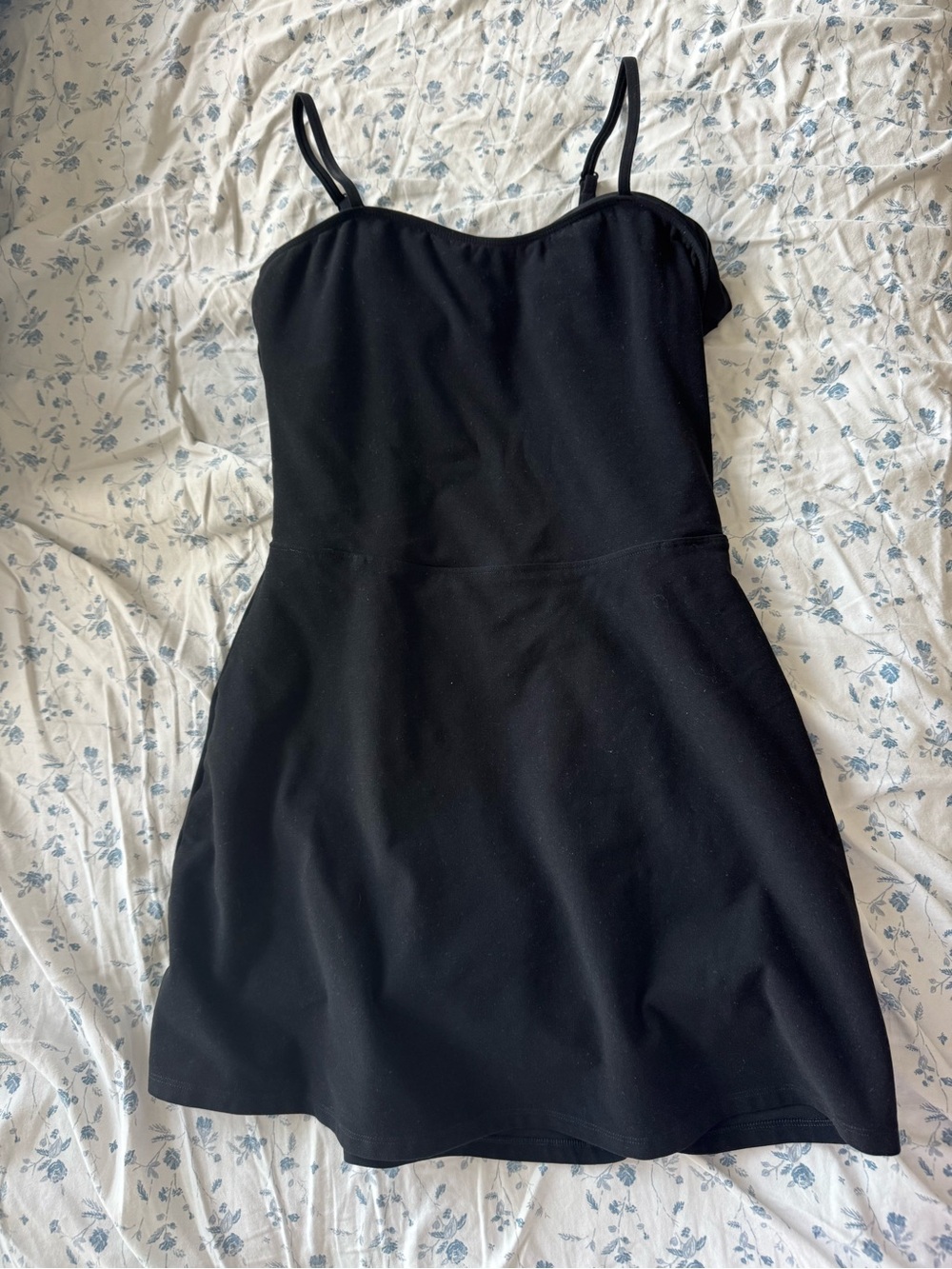 ALO Yoga Black Spaghetti Strap Mini Dress
